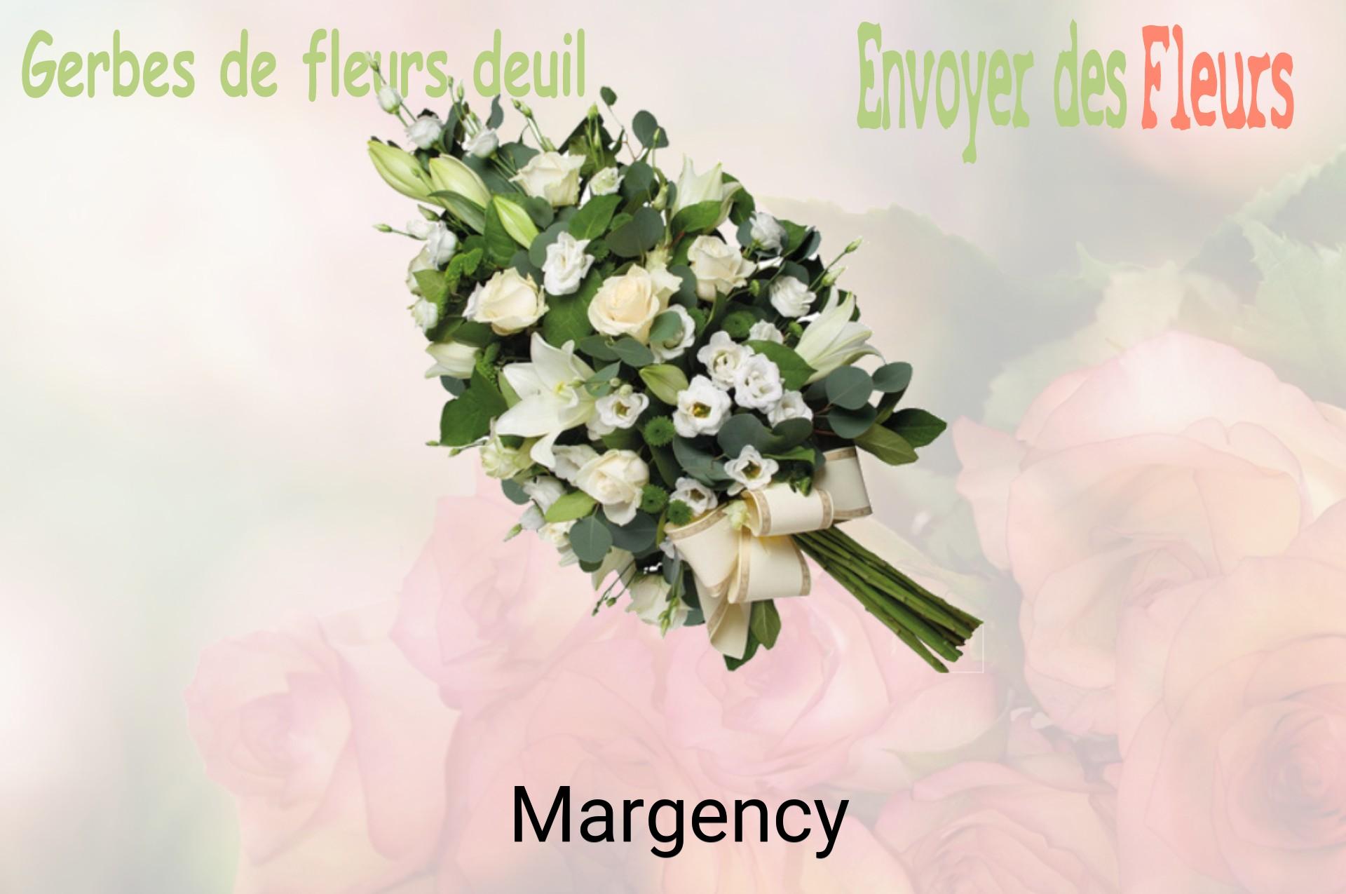 Gerbe de fleurs de deuil livrée à Margency